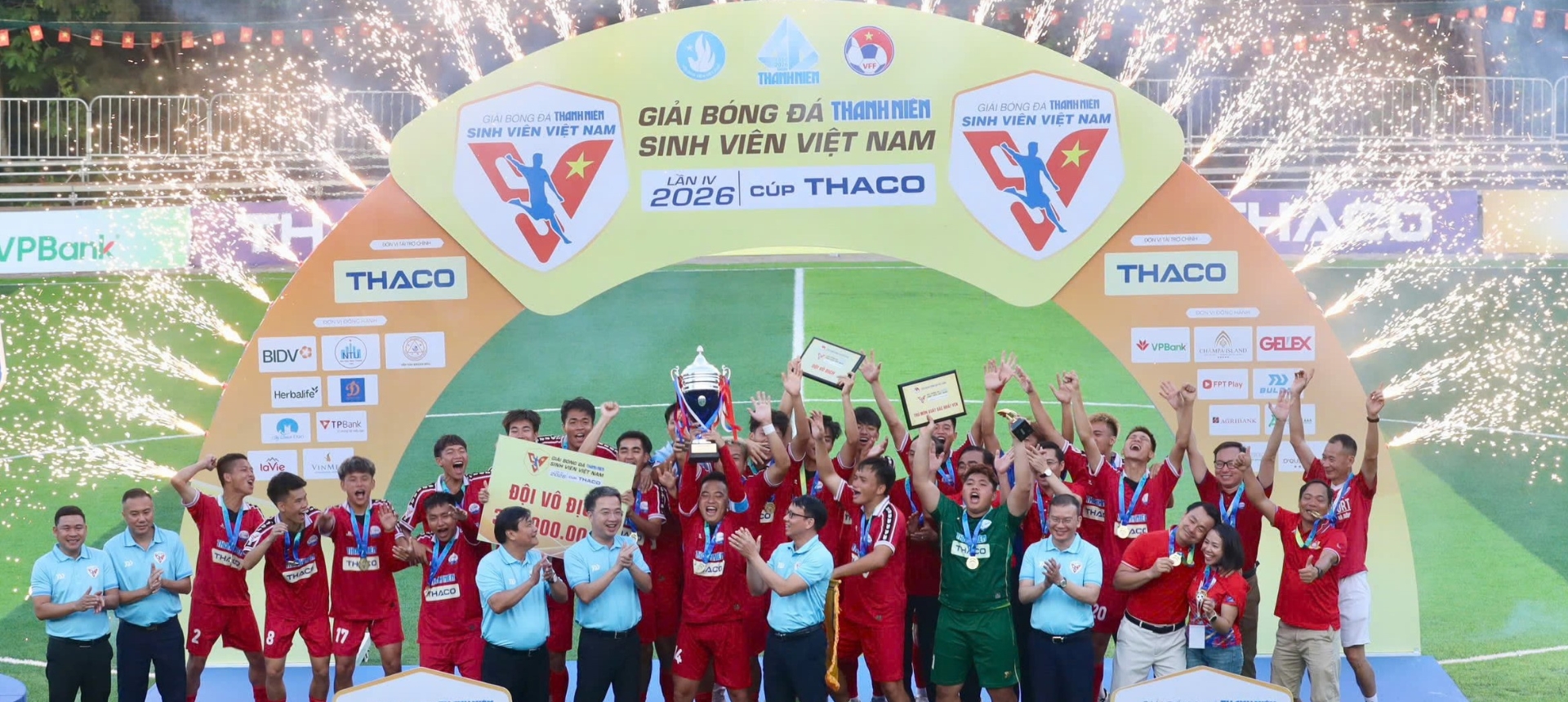 Khép lại hành trình đầy sôi động của Giải bóng đá Thanh Niên Sinh viên Việt Nam lần IV – 2026 Cúp THACO